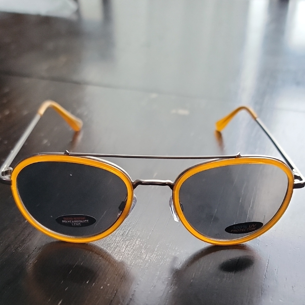Stylish Orange and Silver Sunglasses